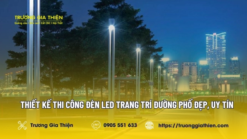 Trang trí đèn LED đường phố